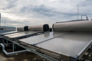 Solar Water Heaters On Rooftop