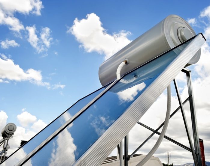 Close-up Of A Solar Hot Water