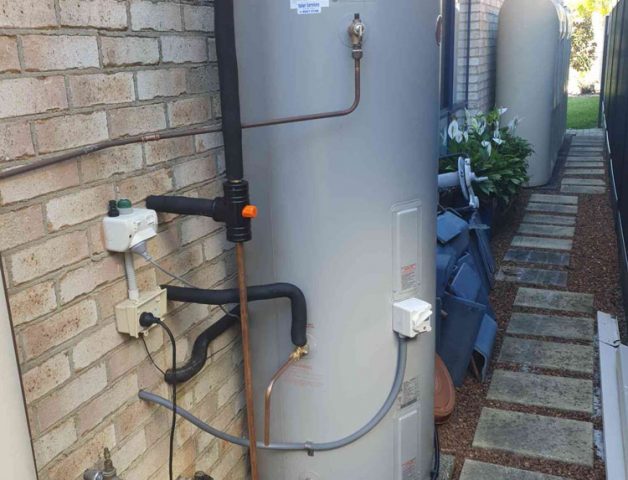 Shows loline tank completed — Solar Power Services in Bateau Bay, NSW