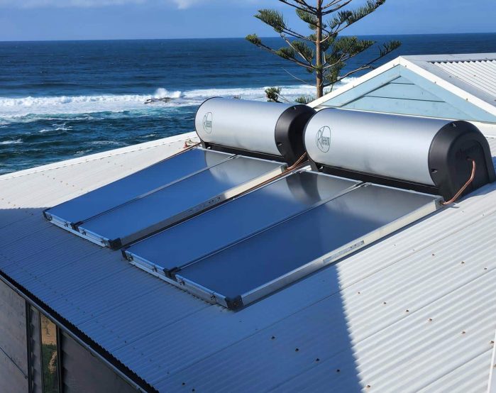Solar Hot Water Systems Installed On The Roof
